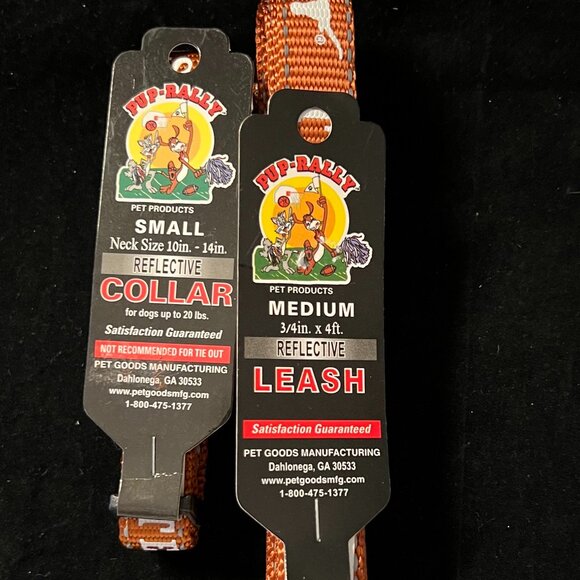 Pup Rally Texas Longhorns Reflective Leash & Collar NWT - Picture 2 of 3